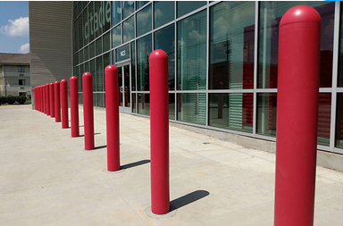 Red Dome Top Bollard